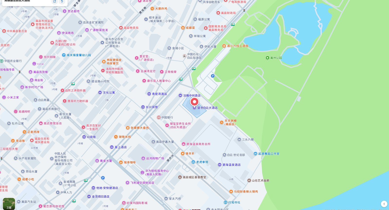 盛世白云大酒店位置地图